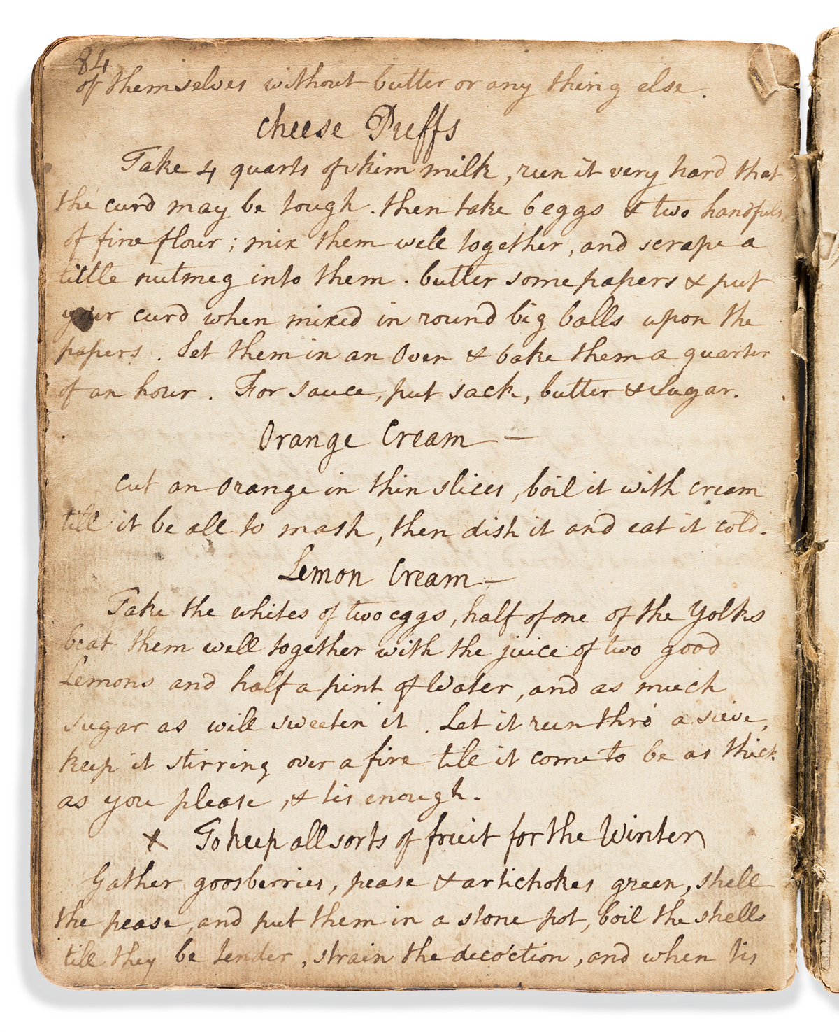 Cookery Manuscript.